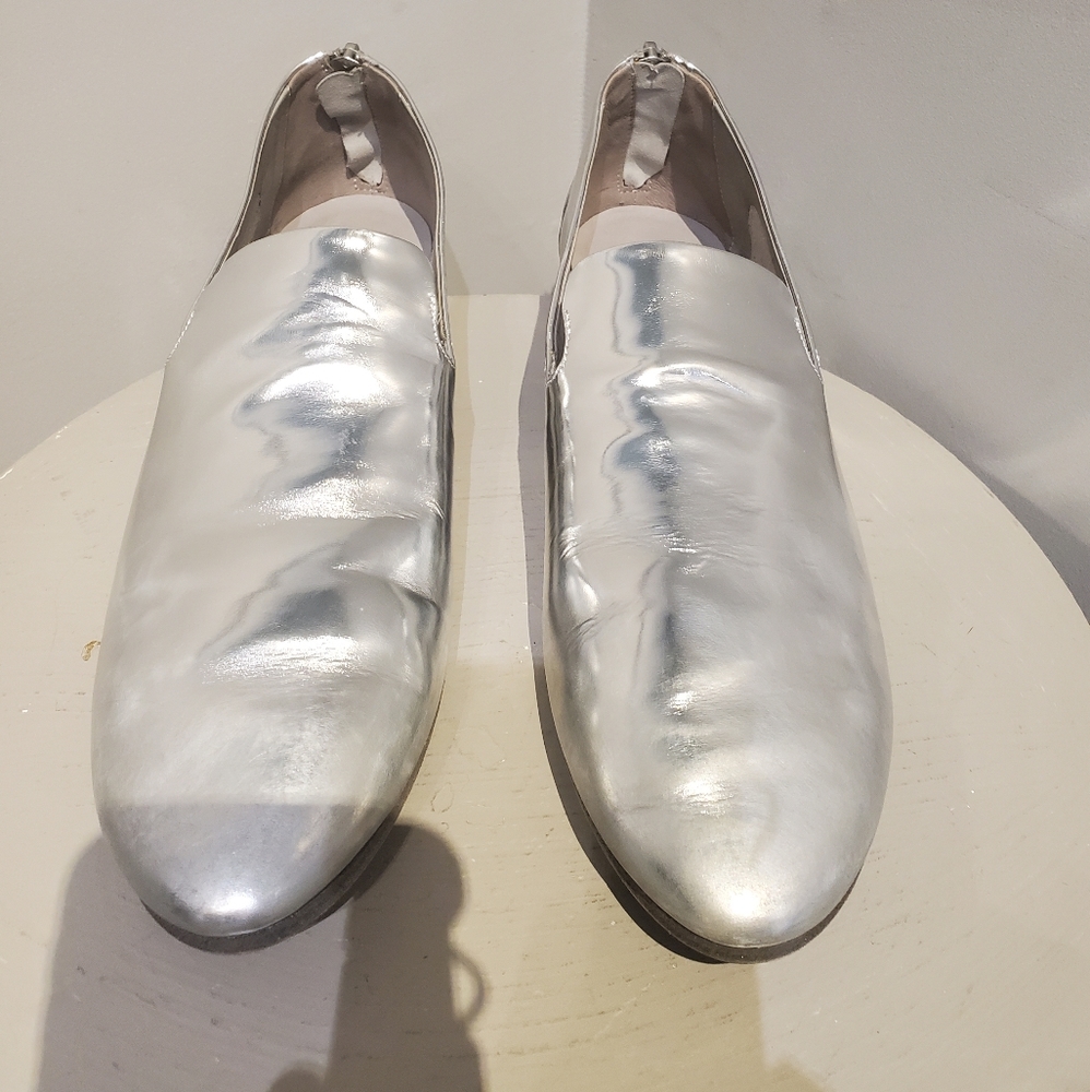 Marsell silver leather loafer size 39 NIB